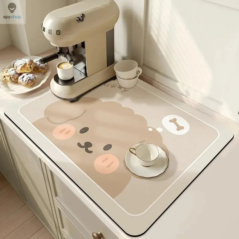 Super Absorbent Large Kitchen Absorbent Mat Antiskid Draining Coffee Dish Drying Mat Quick Dry Bathroom Drain Pad Tableware Mat Spy-shop.com