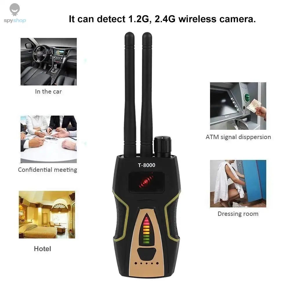 T8000 Anti-Spy Wireless RF Signal Detector GSM Audio Finder GPS Scan Detector Spy-shop.com