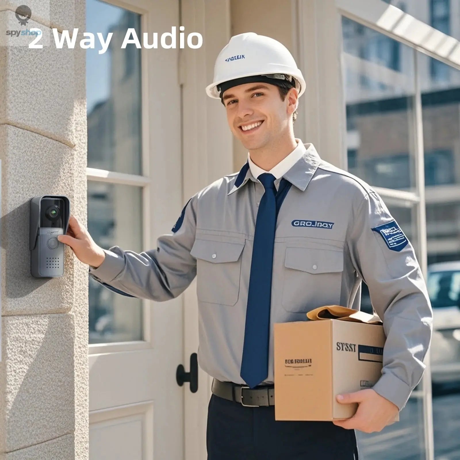 TMEZON Video Doorphone 4-Wire,Intercom with Doorbell, Doorphone with Camera,7" Color Display, 120° Wide View Camera Spy-shop.com