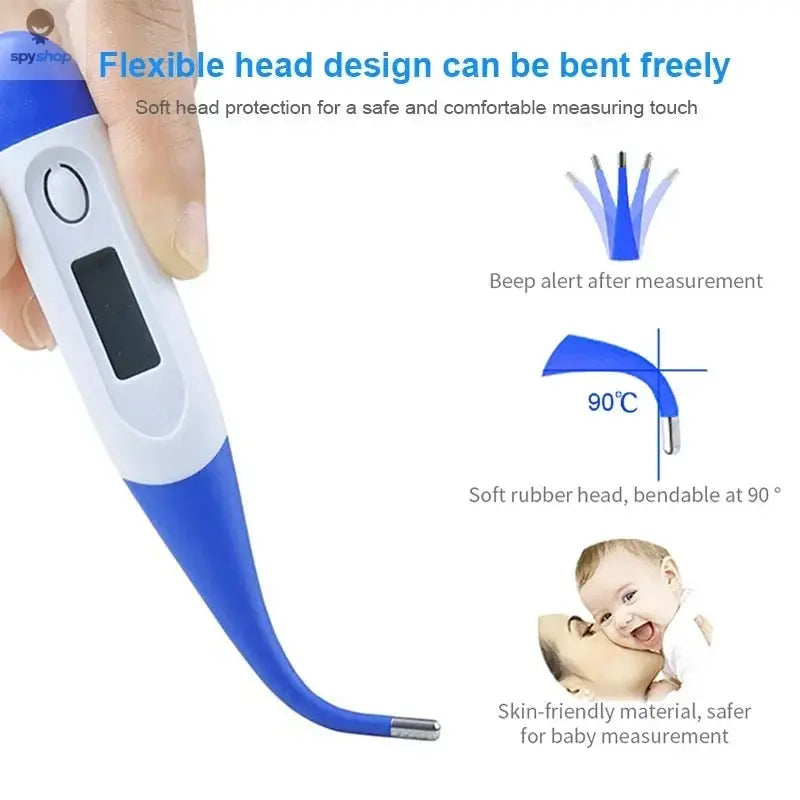 Thermometer for Adults, Soft Head Digital Oral Thermometer for Fever, Basal Thermometer with 15 Seconds Fast Reading