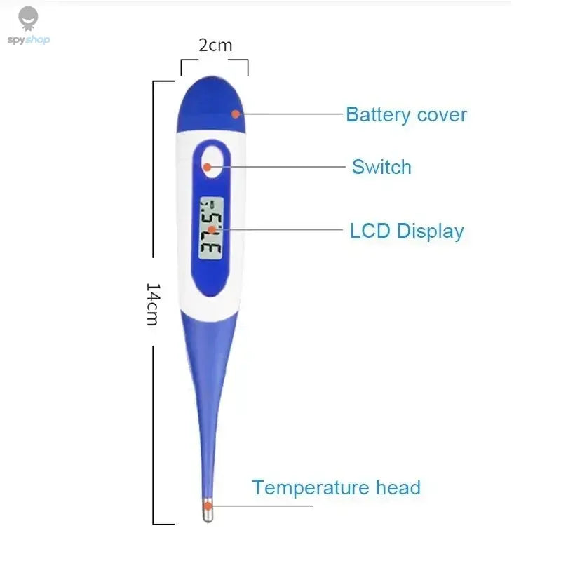 Thermometer for Adults, Soft Head Digital Oral Thermometer for Fever, Basal Thermometer with 15 Seconds Fast Reading