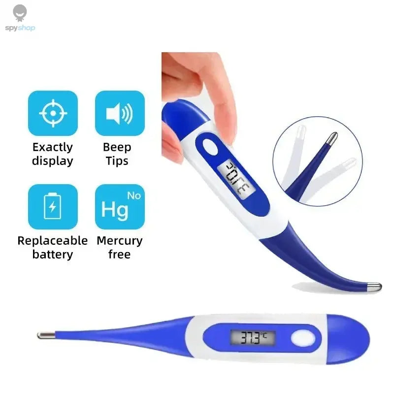 Thermometer for Adults, Soft Head Digital Oral Thermometer for Fever, Basal Thermometer with 15 Seconds Fast Reading