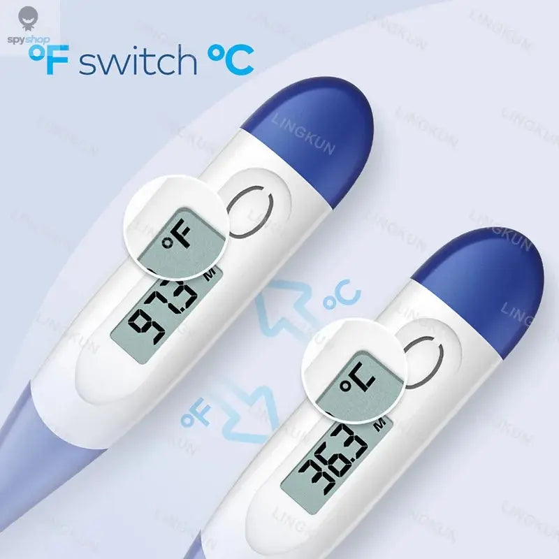 Thermometer for Adults, Soft Head Digital Oral Thermometer for Fever, Basal Thermometer with 15 Seconds Fast Reading