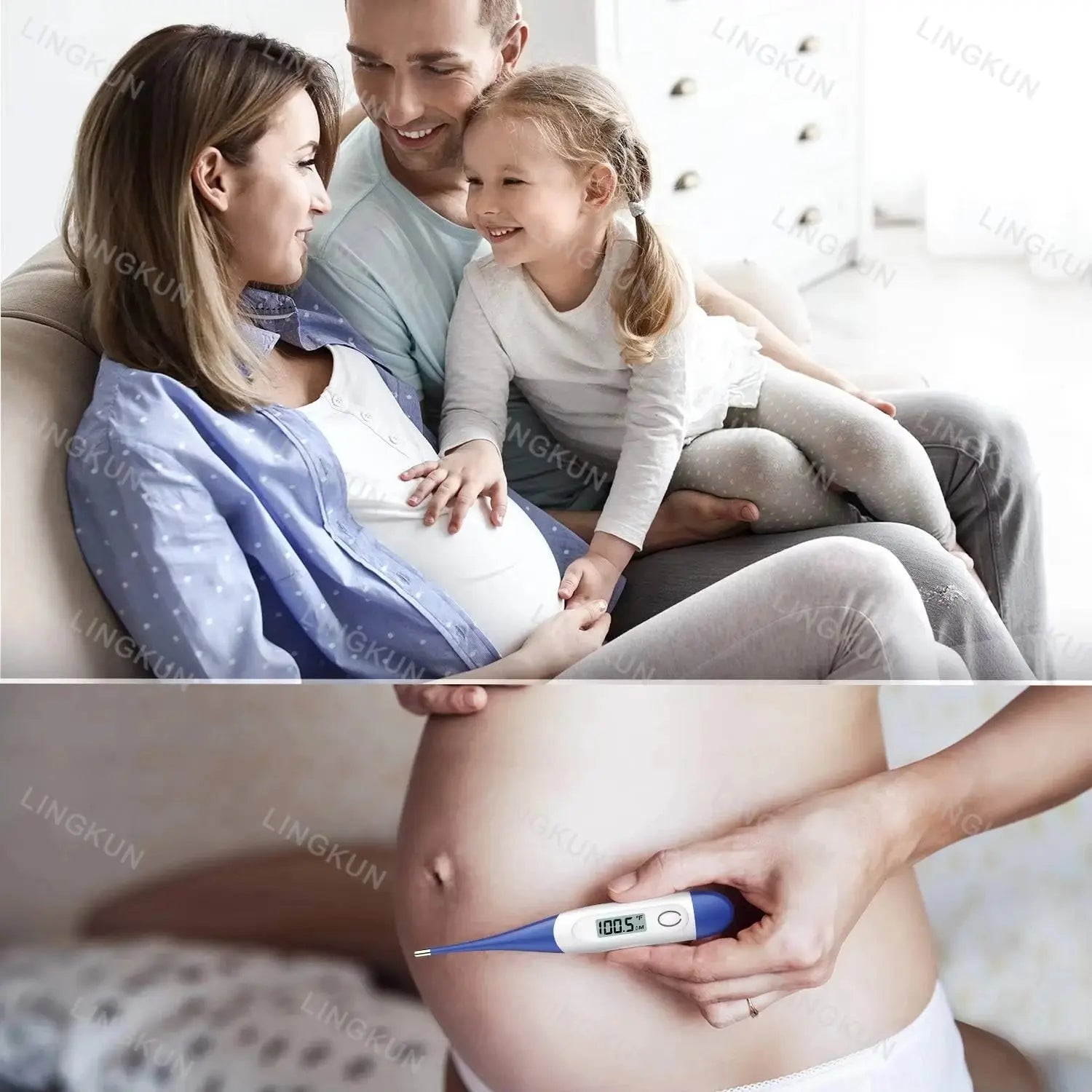 Thermometer for Adults, Soft Head Digital Oral Thermometer for Fever, Basal Thermometer with 15 Seconds Fast Reading