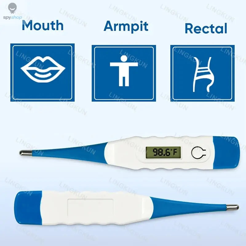 Thermometer for Adults, Soft Head Digital Oral Thermometer for Fever, Basal Thermometer with 15 Seconds Fast Reading