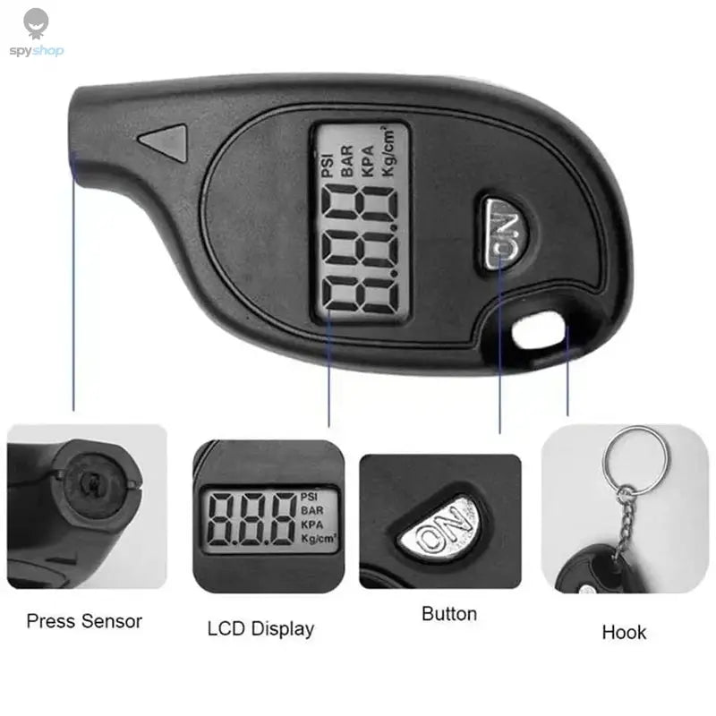 Tire Gauge Digital With LCD Display Car Tire Air Pressure Tester Meter Auto Car Motorcycle Tire Safety Alarm Testing Tools Spy-shop.com