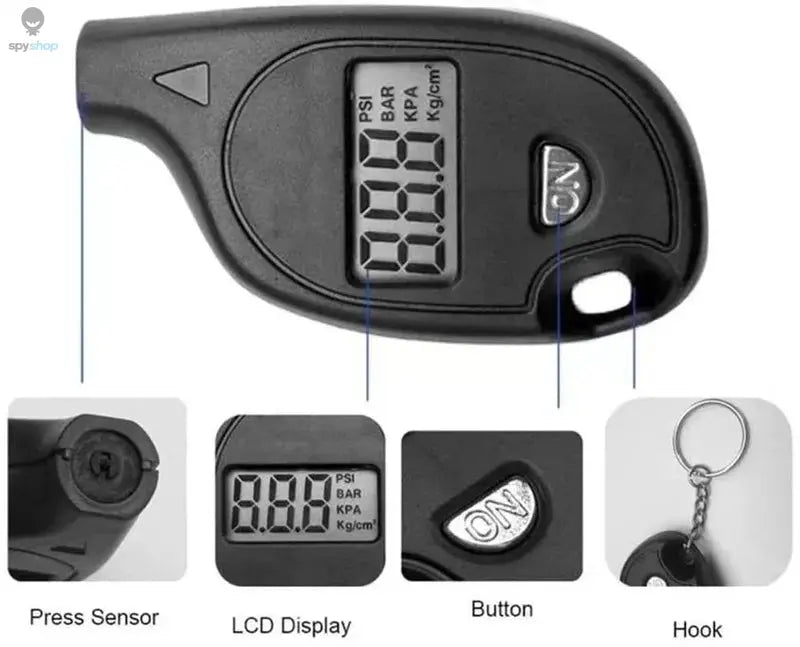 Tire Gauge Digital With LCD Display Car Tire Air Pressure Tester Meter Auto Car Motorcycle Tire Safety Alarm Testing Tools Spy-shop.com