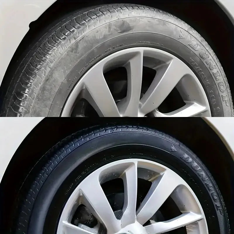 Tire Shine & Plastic Repair Paste - Removes Scratches/Oxid, Restores Shine for Tires/Trim with UV Protect, 5-Min Fix Spy-shop.com