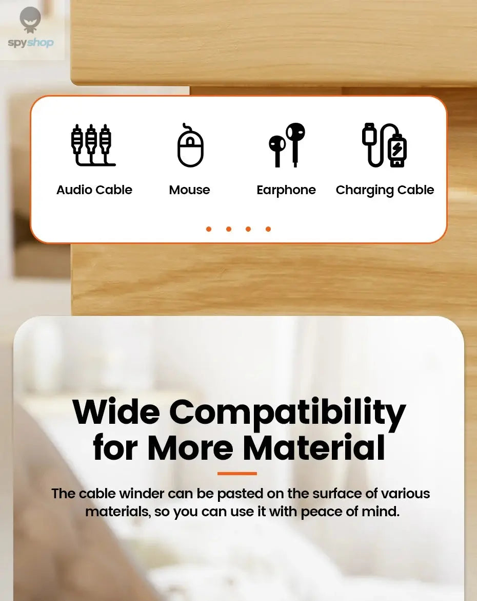 Toocki Cable Organizer 3 5 7 Hole Cables Winder Flexible Wire Management Clips For Cable Clearance Cord Protector For Chargers Spy-shop.com