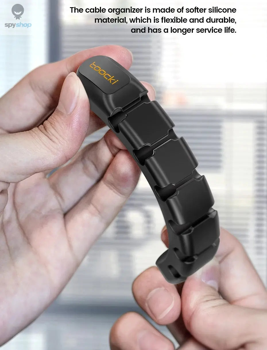 Toocki Cable Organizer 3 5 7 Hole Cables Winder Flexible Wire Management Clips For Cable Clearance Cord Protector For Chargers Spy-shop.com