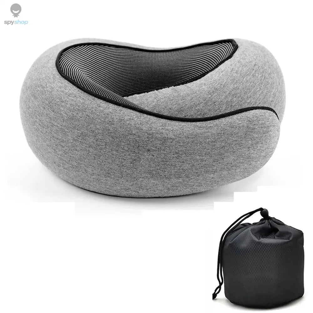 Travel Neck Pillow Memory Foam U-shaped Pillow Snail Style Travel Neck Support Portable Adjustable Soft Noon Break Sleep Pillows Spy-shop.com