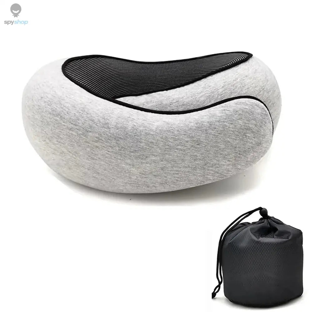 Travel Neck Pillow Memory Foam U-shaped Pillow Snail Style Travel Neck Support Portable Adjustable Soft Noon Break Sleep Pillows Spy-shop.com