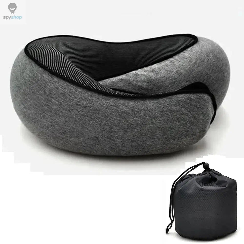 Travel Neck Pillow Memory Foam U-shaped Pillow Snail Style Travel Neck Support Portable Adjustable Soft Noon Break Sleep Pillows Spy-shop.com