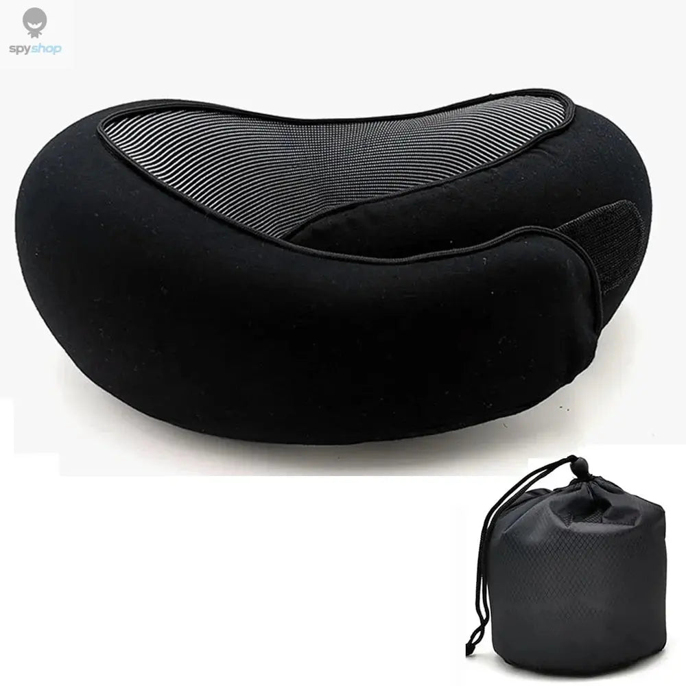 Travel Neck Pillow Memory Foam U-shaped Pillow Snail Style Travel Neck Support Portable Adjustable Soft Noon Break Sleep Pillows Spy-shop.com