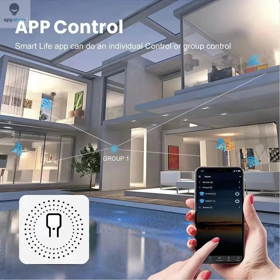 Tuya 16A MINI Wifi Switch DIY 1-way Remote Control Timer Relay Automation For Smart Life Work With Alexa Google Home Alice Spy-shop.com