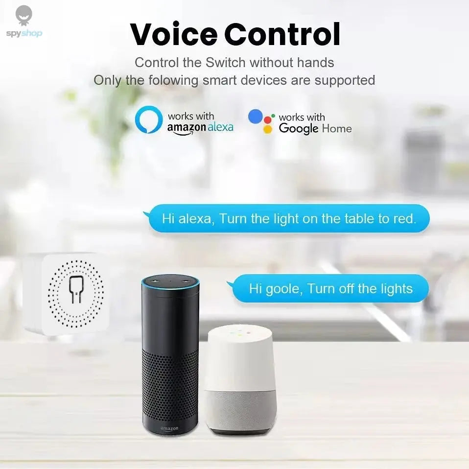 Tuya 16A MINI Wifi Switch DIY 1-way Remote Control Timer Relay Automation For Smart Life Work With Alexa Google Home Alice Spy-shop.com