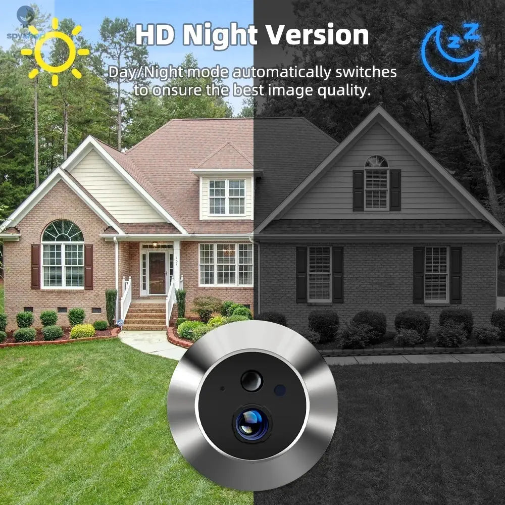 Tuya Smart 3MP 140° Wide View Angle Mini Digital Peephole Eye Viewer WiFi IR PIR Detection Doorbell Door Camera Alexa Google Spy-shop.com