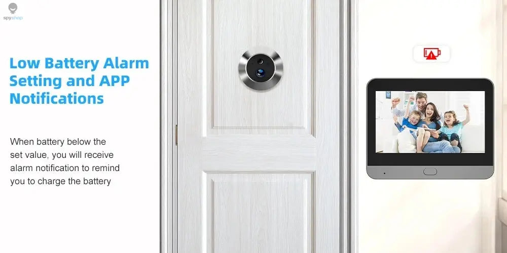 Tuya Smart 3MP 140° Wide View Angle Mini Digital Peephole Eye Viewer WiFi IR PIR Detection Doorbell Door Camera Alexa Google Spy-shop.com