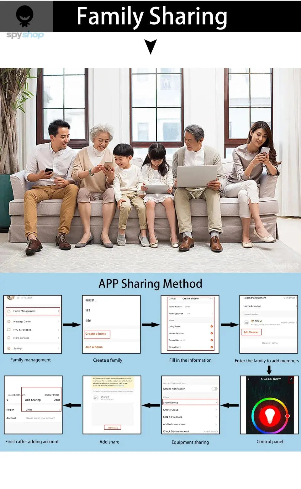 Tuya Smart WiFi LED Light Bulbs 220V 110V 10W 15W 20W E27 Alexa LED Lamp RGB Smart Life APP Google Assisatnt Voice Control Spy-shop.com