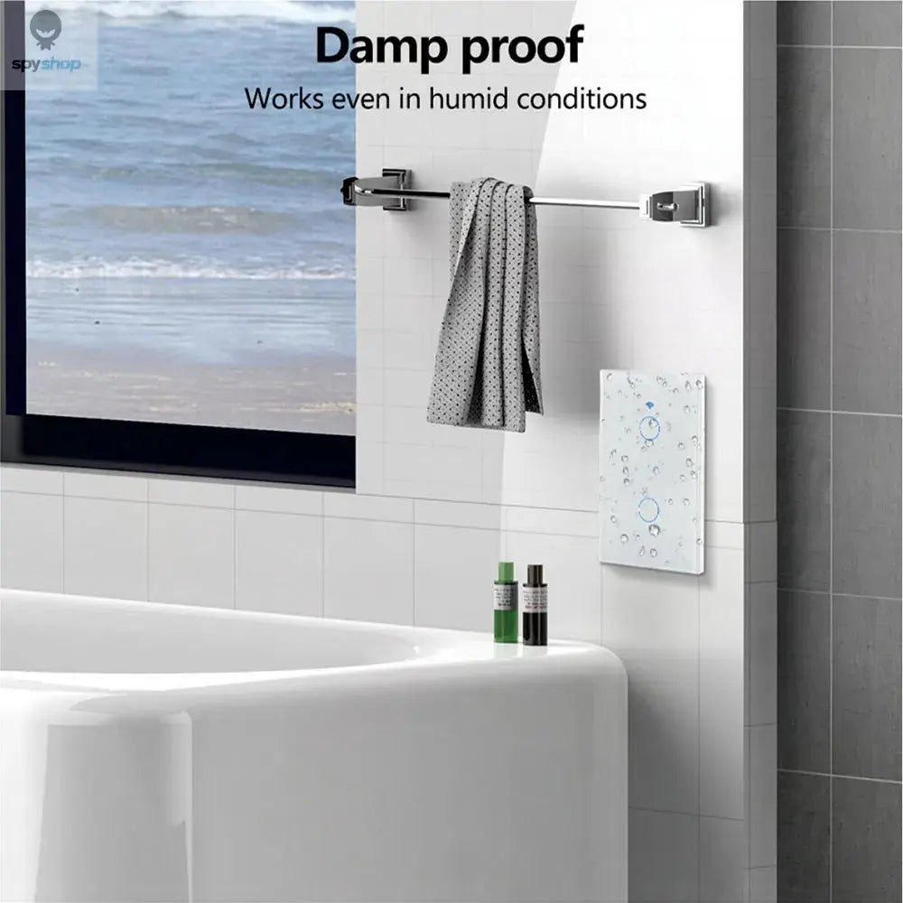 Tuya US WiFi Smart Wall Switch RF433 1/2/3/4 Gang No Neutral Wire Touch Sensor LED Light Switches Smart Home Alexa Google Home Spy-shop.com