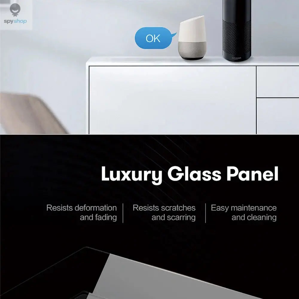 Tuya US WiFi Smart Wall Switch RF433 1/2/3/4 Gang No Neutral Wire Touch Sensor LED Light Switches Smart Home Alexa Google Home Spy-shop.com