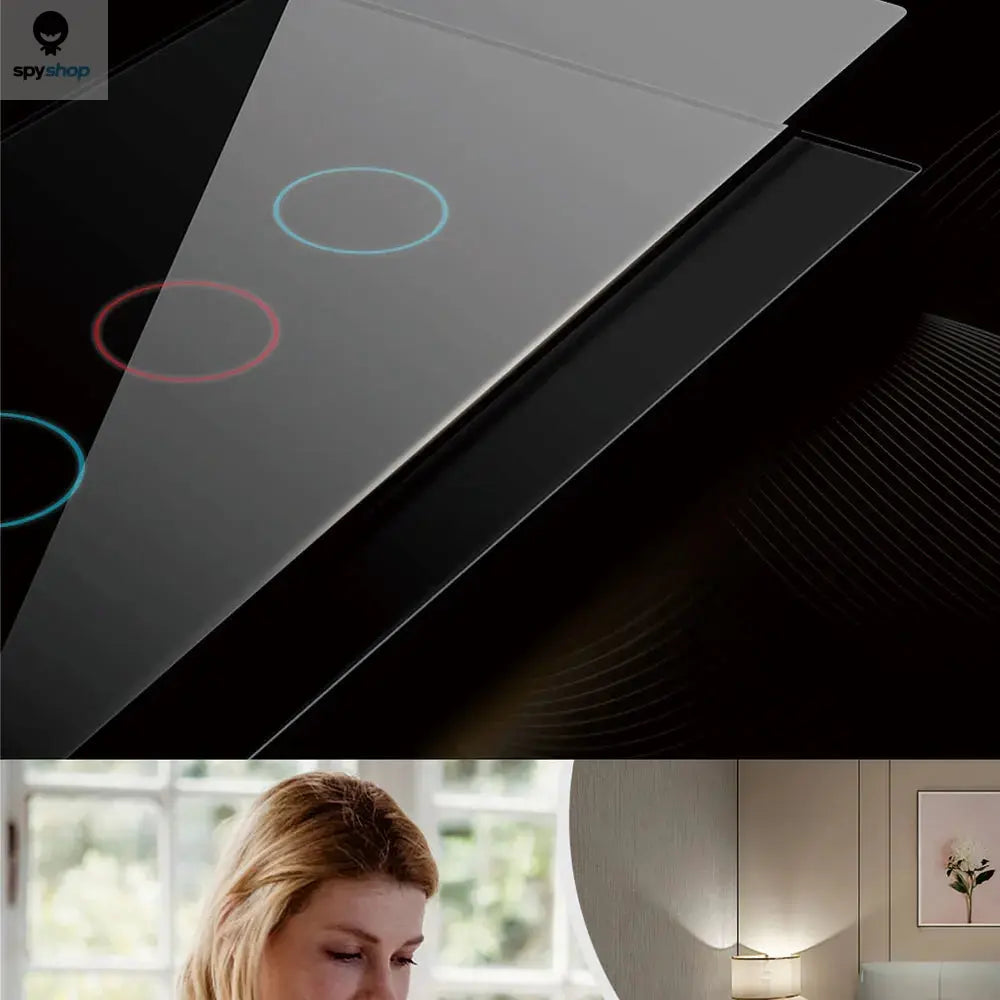 Tuya US WiFi Smart Wall Switch RF433 1/2/3/4 Gang No Neutral Wire Touch Sensor LED Light Switches Smart Home Alexa Google Home Spy-shop.com