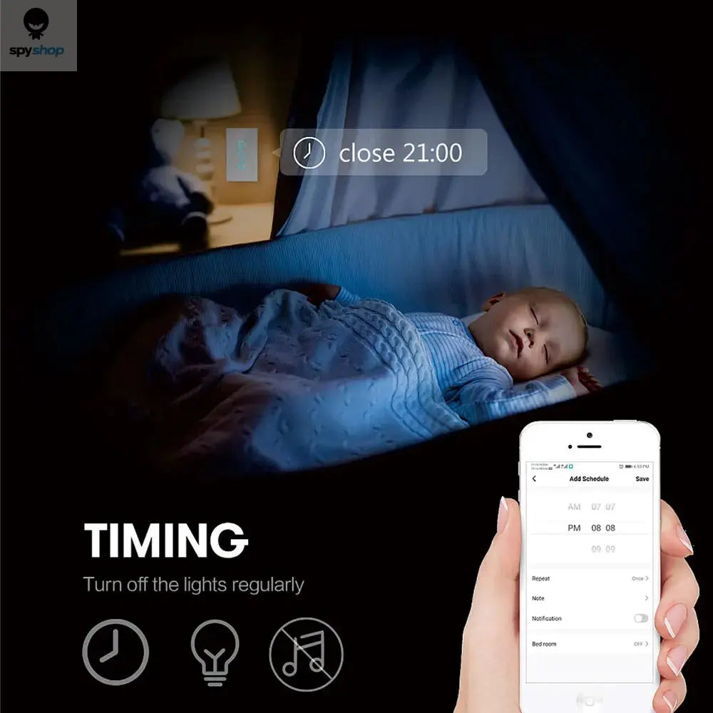 Tuya US WiFi Smart Wall Switch RF433 1/2/3/4 Gang No Neutral Wire Touch Sensor LED Light Switches Smart Home Alexa Google Home Spy-shop.com