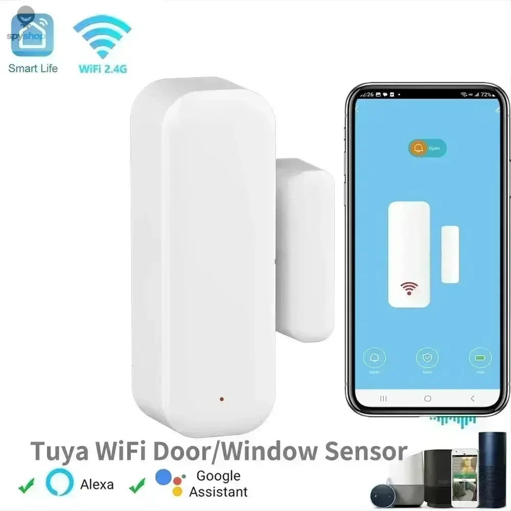 Tuya WiFi Door Sensor Window Sensor Smart Home Wireless Door Detector Smart Life APP Remote Control for Alexa Google Home Spy-shop.com