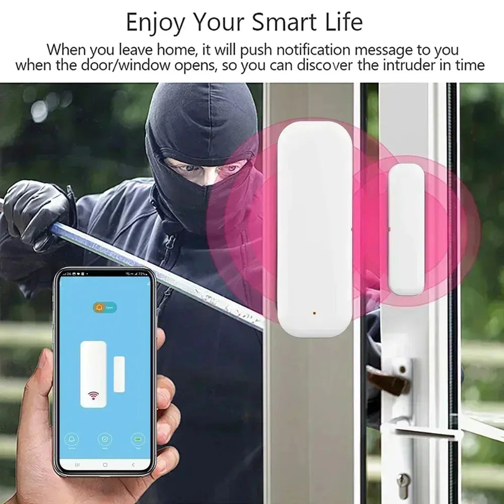 Tuya WiFi Door Sensor Window Sensor Smart Home Wireless Door Detector Smart Life APP Remote Control for Alexa Google Home Spy-shop.com