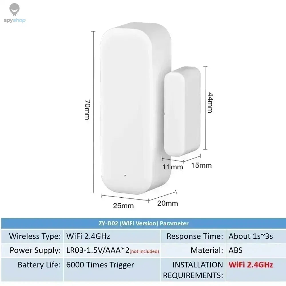 Tuya WiFi Door Sensor Window Sensor Smart Home Wireless Door Detector Smart Life APP Remote Control for Alexa Google Home Spy-shop.com
