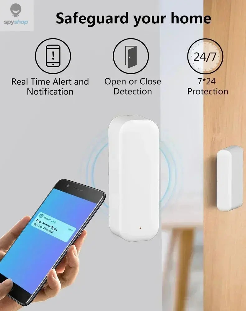 Tuya WiFi Door Sensor Window Sensor Smart Home Wireless Door Detector Smart Life APP Remote Control for Alexa Google Home Spy-shop.com