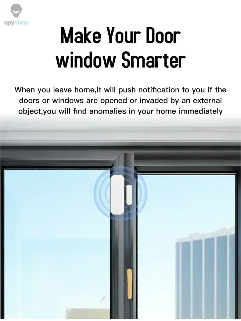 Tuya WiFi Door Sensor Window Sensor Smart Home Wireless Door Detector Smart Life APP Remote Control for Alexa Google Home Spy-shop.com
