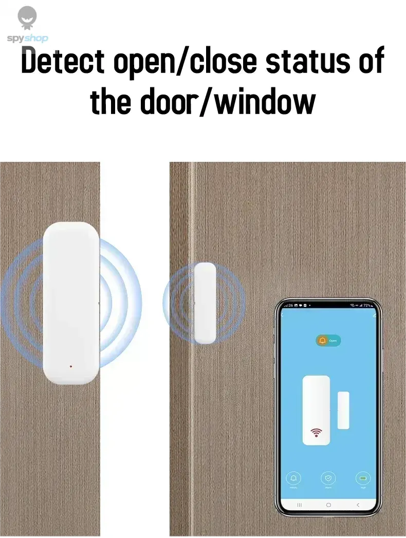 Tuya WiFi Door Sensor Window Sensor Smart Home Wireless Door Detector Smart Life APP Remote Control for Alexa Google Home Spy-shop.com