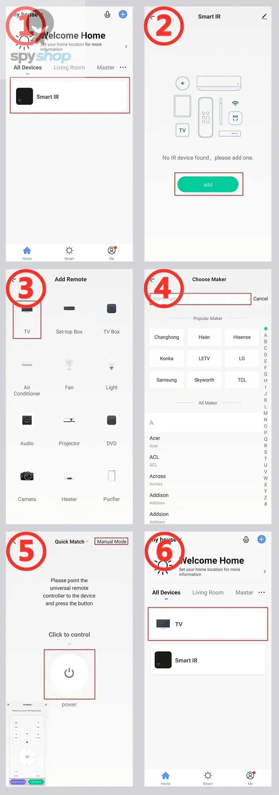 Tuya WiFi IR Remote Control Smart Universal for TV Air Conditioner Alexa Remote Control Work with Google Home Yandex Google Spy-shop.com
