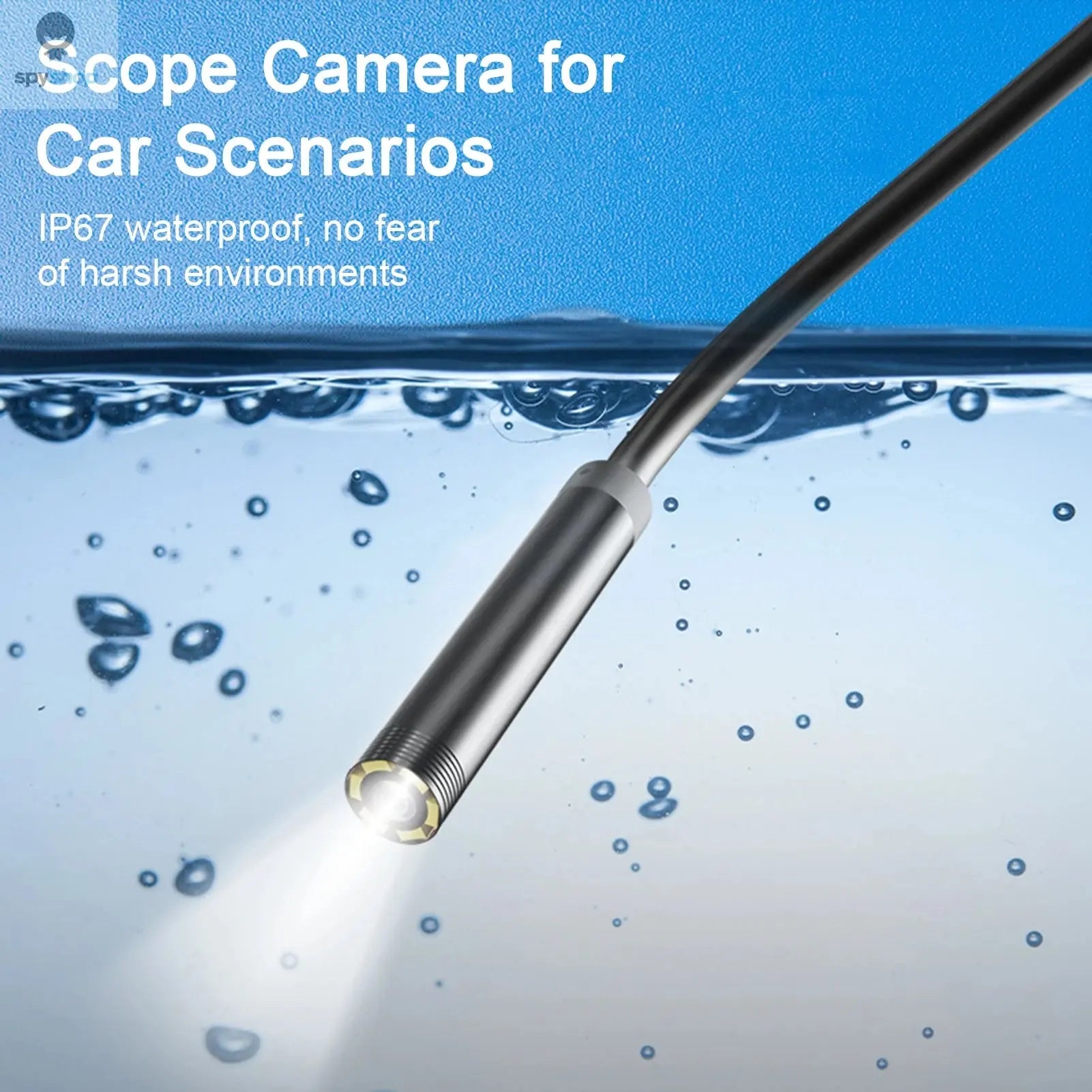 Type-c 5.5/7mm Endoscope Scope Camera 1m 1.5m 2m for Car Scenarios Endoscope Camera with 6 Led Lights Ideal for Car Engines Spy-shop.com