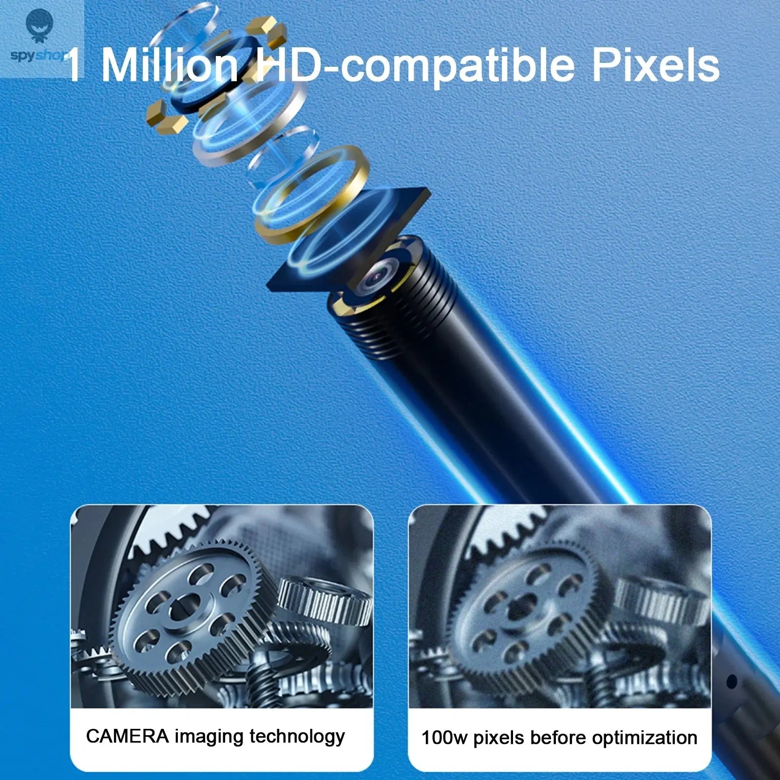 Type-c 5.5/7mm Endoscope Scope Camera 1m 1.5m 2m for Car Scenarios Endoscope Camera with 6 Led Lights Ideal for Car Engines Spy-shop.com