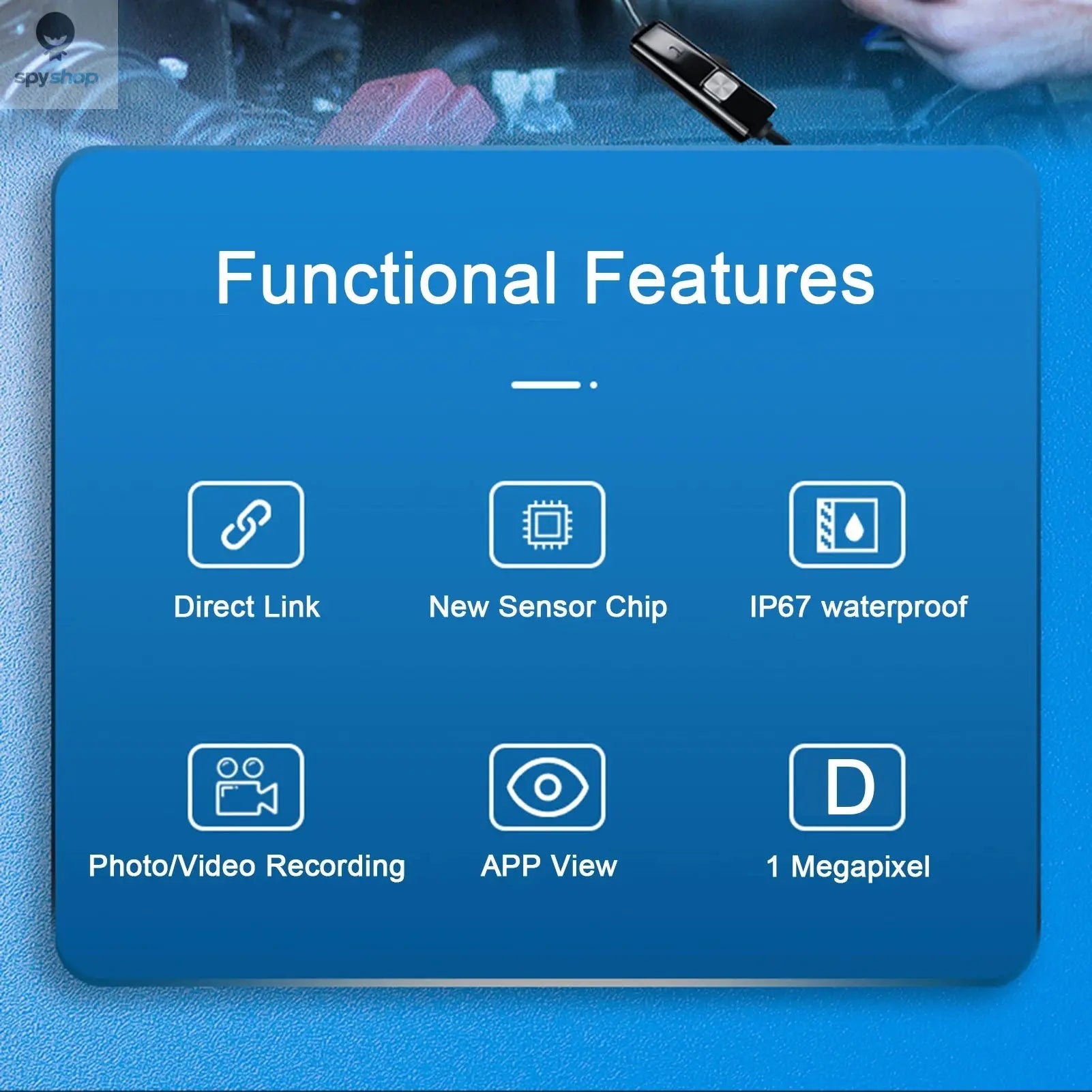 Type-c 5.5/7mm Endoscope Scope Camera 1m 1.5m 2m for Car Scenarios Endoscope Camera with 6 Led Lights Ideal for Car Engines Spy-shop.com
