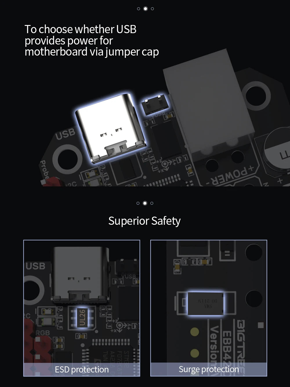 BIGTREETECH EBB36 CAN V1.2 Board Support Canbus PT100 For Klipper Hotend HeadTool 36 stepper motor Ender3 3d Printer Parts