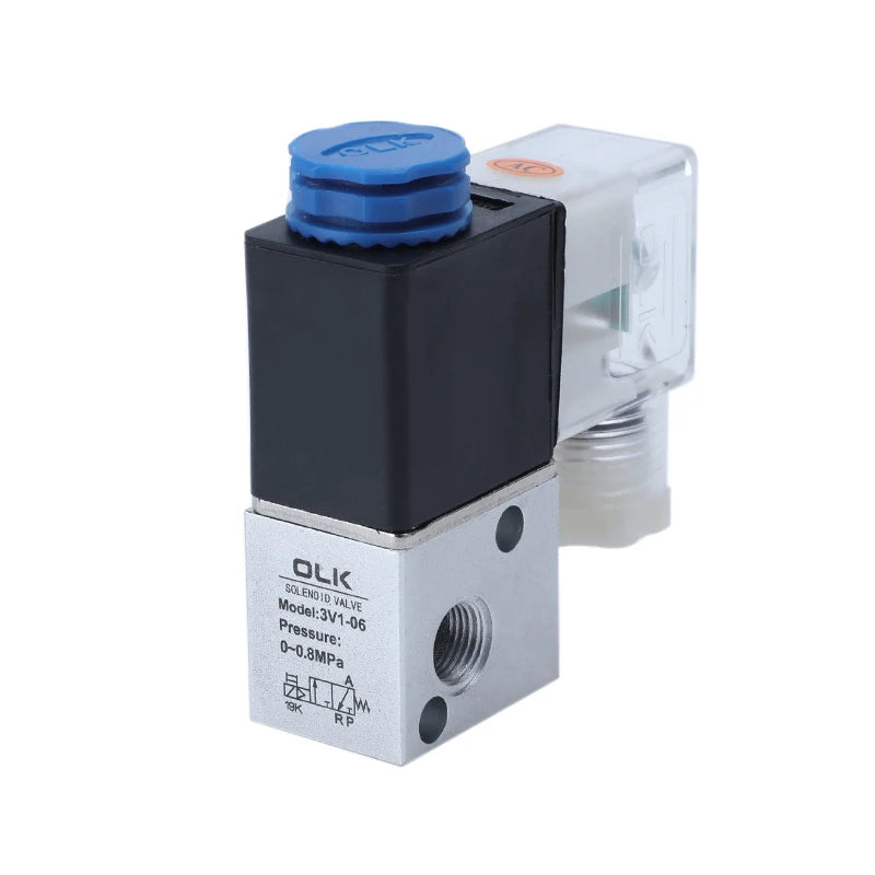 Pneumatisk magnetventil til styring, 3V1-06/08/M5, 2-positions 3-vejs vendeventil til cylinder