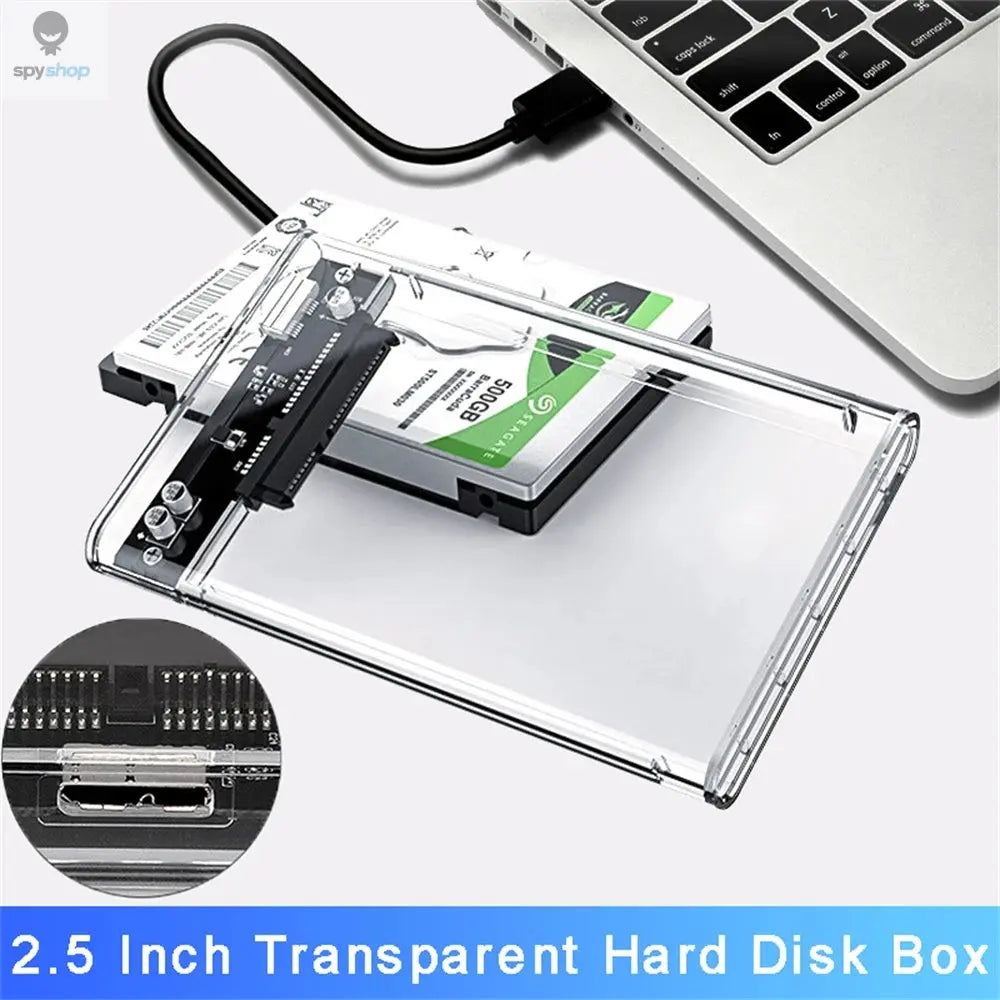 USB 3.0 HDD Enclosure 2.5inch SATA SSD Hard Drive Case with 5Gbps Transfer Speed Mobile External Housing Harddisk Boxs Cable Spy-shop.com