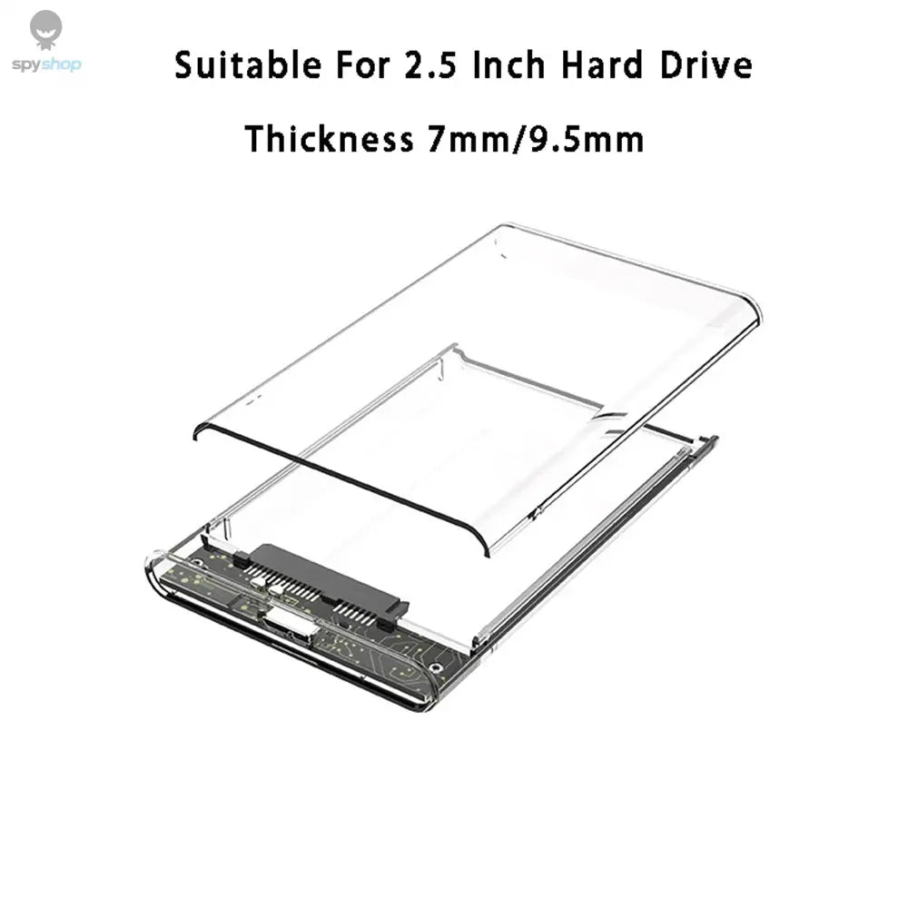 USB 3.0 HDD Enclosure 2.5inch SATA SSD Hard Drive Case with 5Gbps Transfer Speed Mobile External Housing Harddisk Boxs Cable Spy-shop.com
