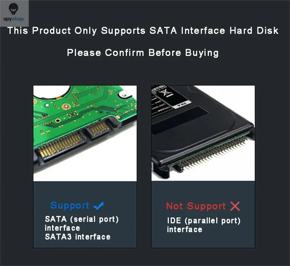 USB 3.0 HDD Enclosure 2.5inch SATA SSD Hard Drive Case with 5Gbps Transfer Speed Mobile External Housing Harddisk Boxs Cable Spy-shop.com