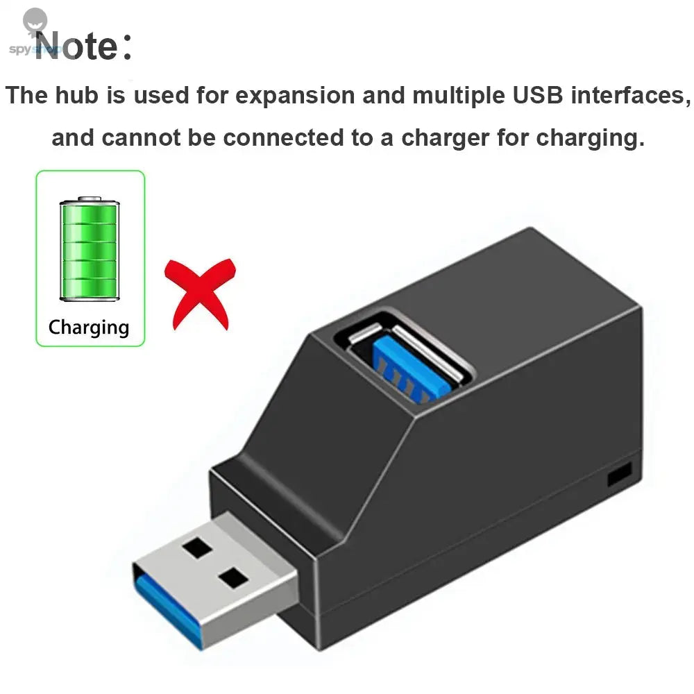 USB 3.0 HUB Adapter Extender Mini Splitter Box 1 to 3 Ports High Speed USB 2.0 For PC Laptop U Disk Card Reader Spy-shop.com