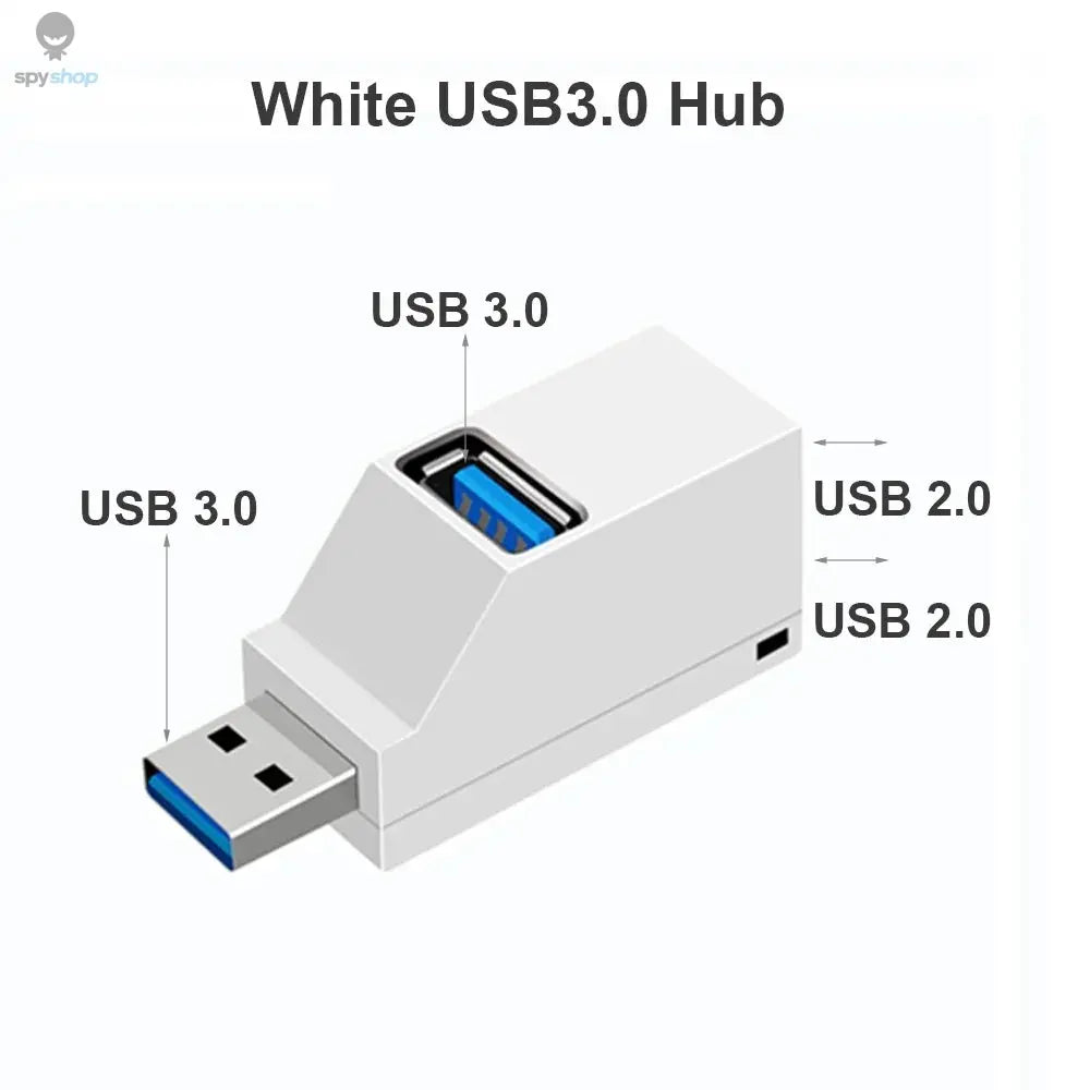 USB 3.0 HUB Adapter Extender Mini Splitter Box 1 to 3 Ports High Speed USB 2.0 For PC Laptop U Disk Card Reader Spy-shop.com