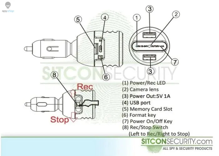 USB Adapter for Car Camera 🚗📹🔌 Spy-shop.com