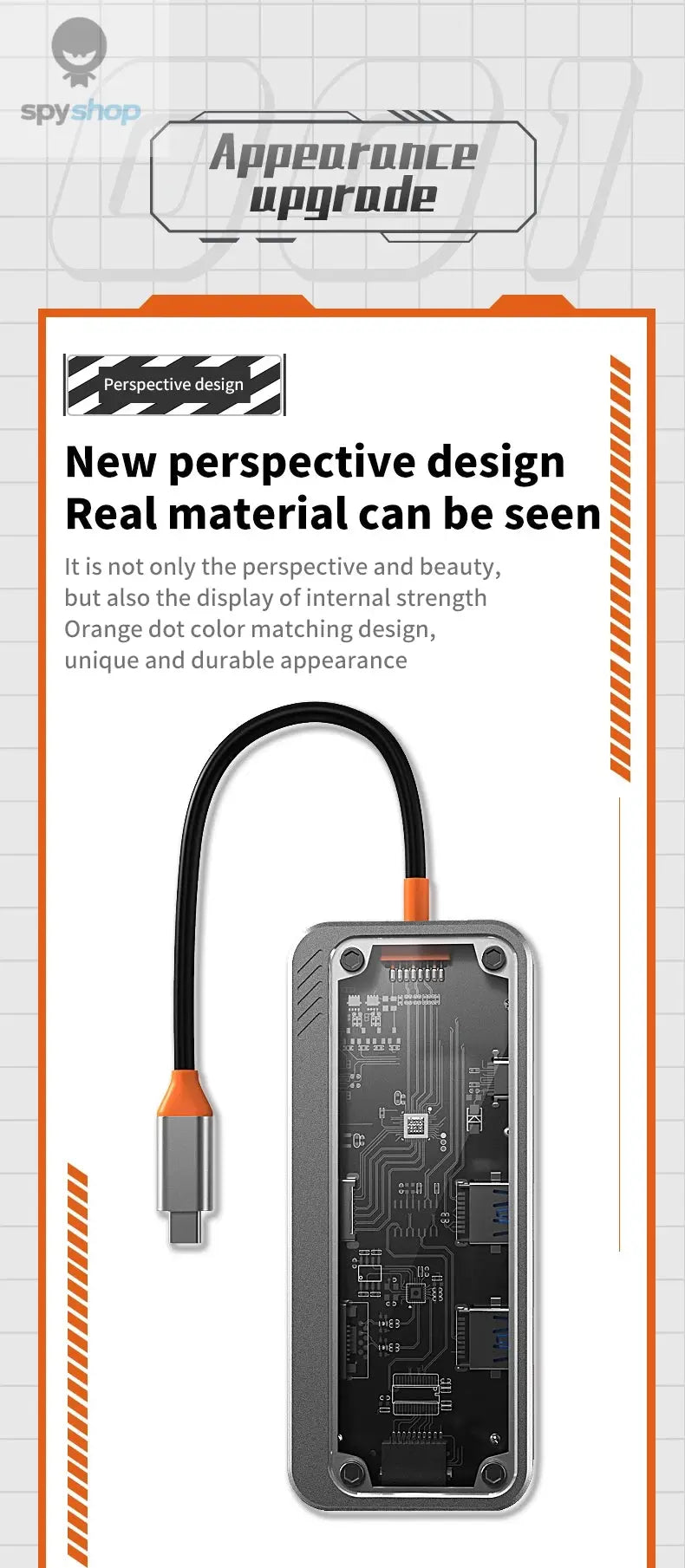 USB C Docking Station to HDMI-Compatible 4K@30Hz Display 5Gbps USB C 3.0 HUB 100W PD SD/TF for MacBook Pro Air iPad PC