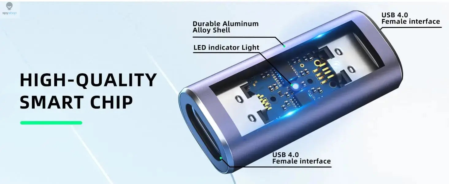 USB C Female to Female Adapter with PD 240W 40Gbps 8K 60hz Video Compatible for Thunderbolt 4/3, MacBook Pro/Air,iPad, USB-C HUB