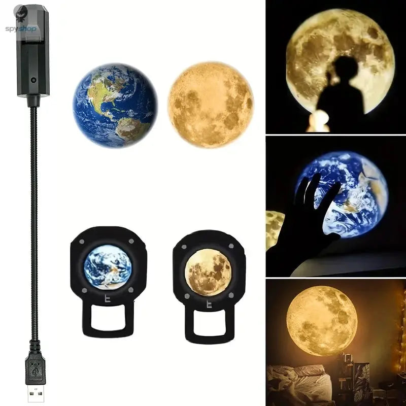 USB Ceiling Moon Earth Projection Atmosphere Light Spy-shop.com