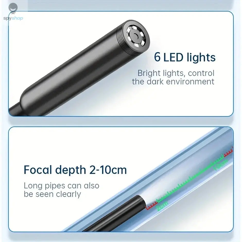 USB Endoscope for OTG Android Phone 5.5mm Borescope Inspection Snake Camera IP67 Waterproof with 6 LED Lights For Type C Spy-shop.com