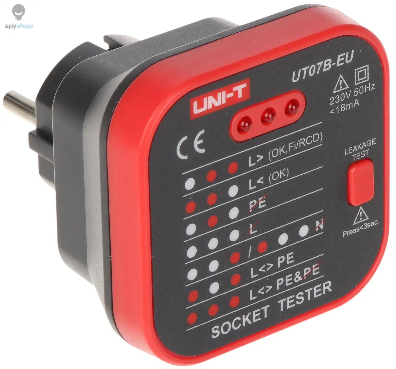 UT-07B-EU UNI-T Mains Socket Tester with RCD Checking Function for Enhanced Safety 🔌✅🔍 Spy-shop.com